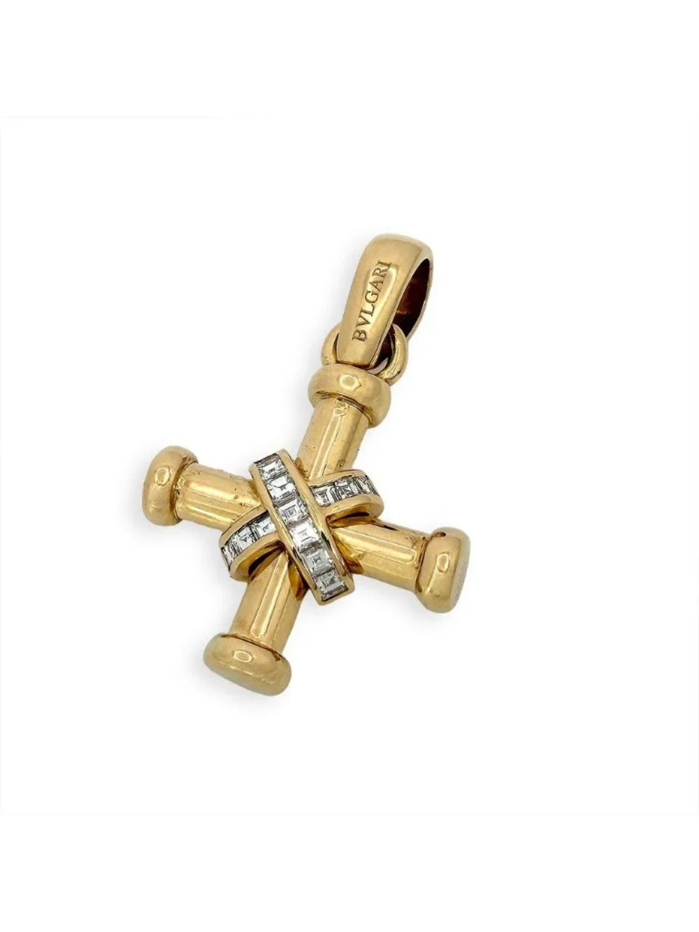 Bvlgari Bulgari Passo Doppio Cross Pen Top Pendant Charm